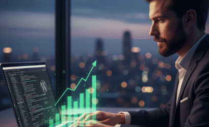 Professional WordPress Developer coding a website optimization for business growth