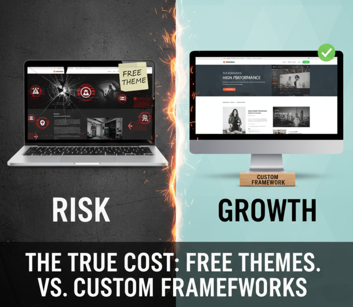 The High Cost of Free WordPress Themes vs Custom Framework
