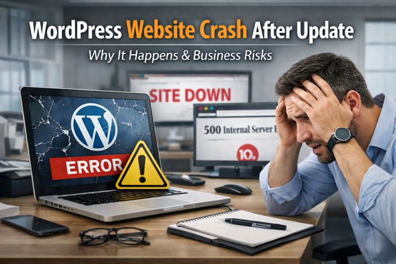 WordPress Website Crash After Update: Why It Happens & Business Risks