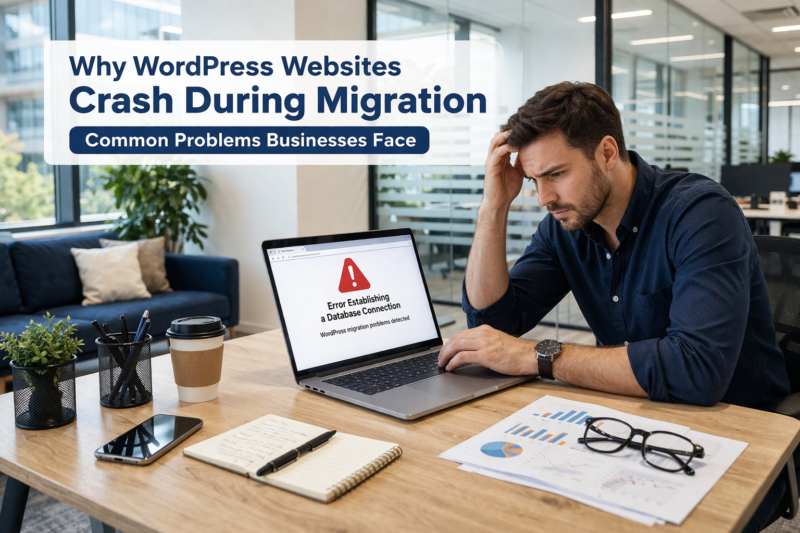 Why WordPress Websites Crash During Migration and What Businesses Experience